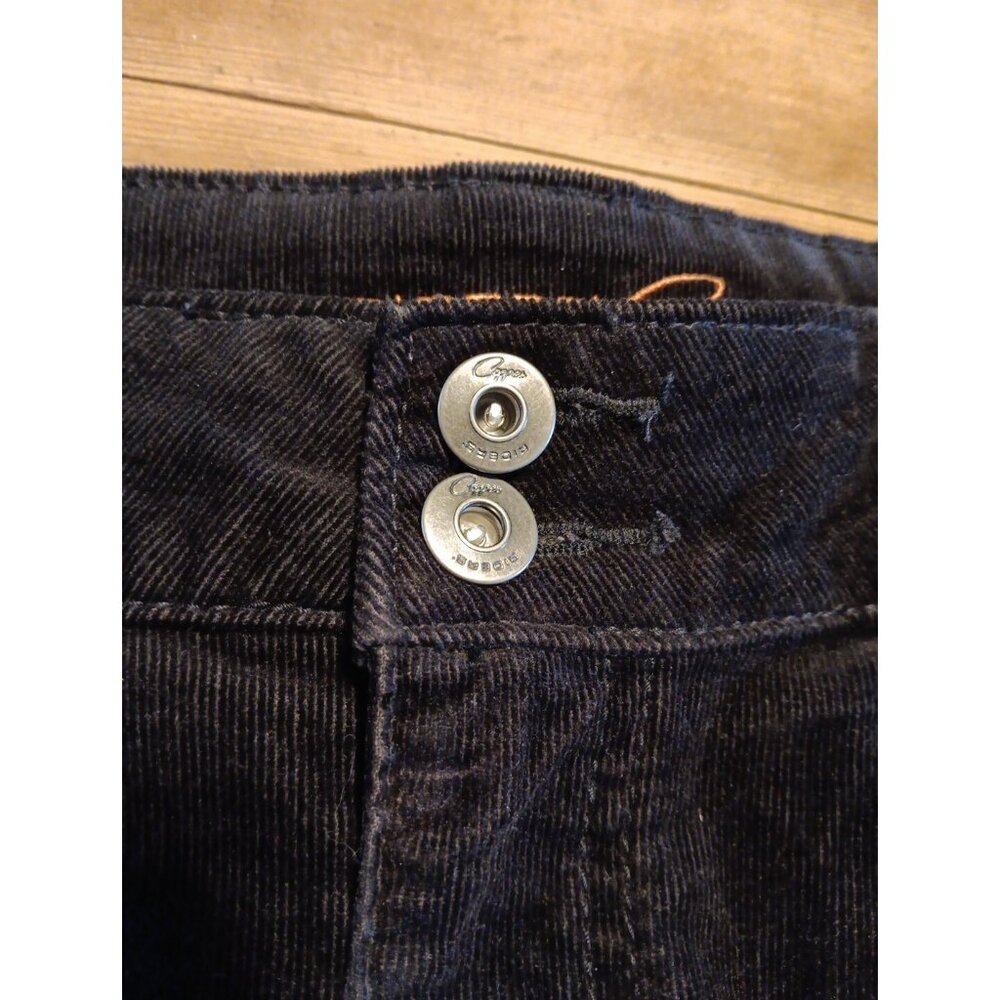 Vtg Riders Copper Skirt Junior 11 M Black Corduroy Hi Lo Flounce Modest Western - Picture 7 of 7
